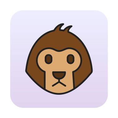  maymun arka planda izole. vektör