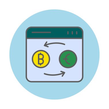 döviz kuru web sitesi vektör simgesi