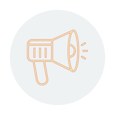 megafon ikonu. Hoparlör vektör illüstrasyonu. düz dizayn