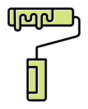 Modern Paint Roller simgesinin vektör çizimi              