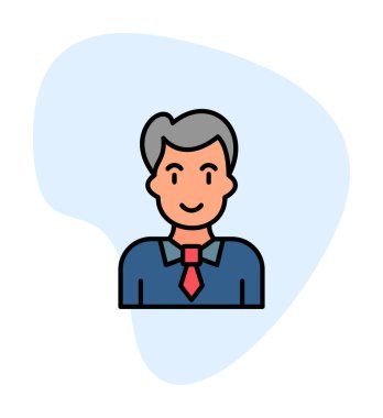 Profesör Web simgesi, vektör illüstrasyonu