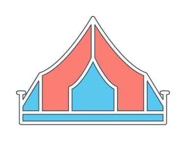 kamp çadırı ikonu vektör illüstrasyonu