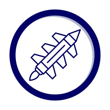 Füze roket ikonu vektör çizimi