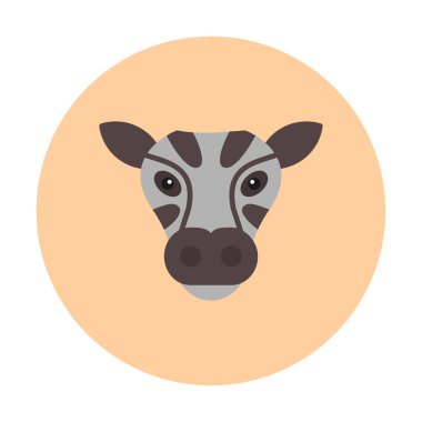 İnek başı simgesi vektörü beyaz arkaplanda izole edildi