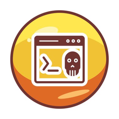 bilgisayar terminali simgesi, vektör illüstrasyonu basit tasarım