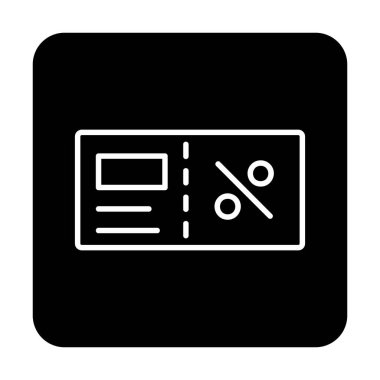 Faturacı Kara Cuma ikon vektör illüstrasyonu  