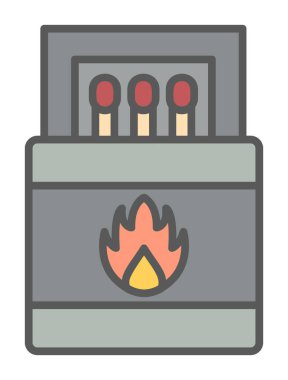 düz eşleşen simge vektör illüstrasyon tasarımı