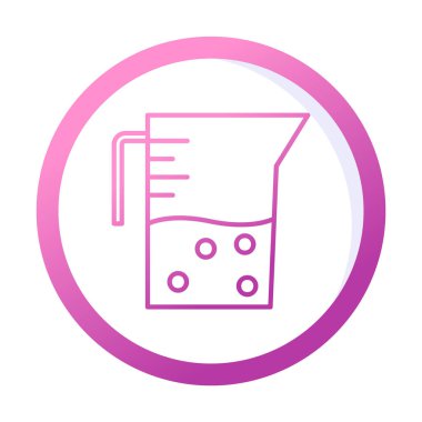 Beaker modern simgesinin vektör illüstrasyonu                          