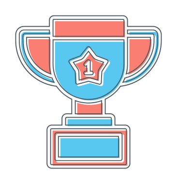 Basit kupa çizgisi vektör resimleme tasarımı