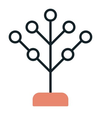 Basit filogenetik simge, vektör illüstrasyonu