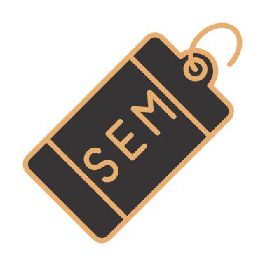 sem etiket simgesi, vektör illüstrasyonu  