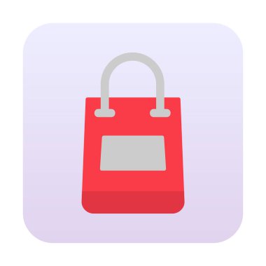 Alışveriş poşeti simgesi, vektör illüstrasyonu basit tasarım