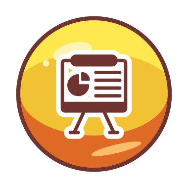 Sunum tahtası simgesi, vektör illüstrasyonu   