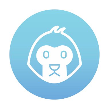  maymun arka planda izole. vektör