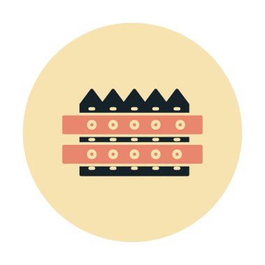 çit web simgesi, vektör çizim 