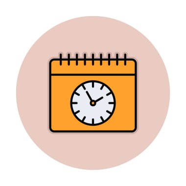 Beyaz arka plan üzerinde izole zamanlama simgesini