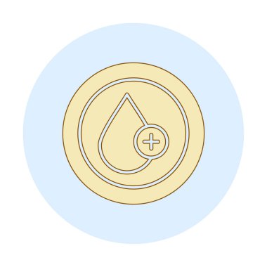 Kan damlası ağ simgesi, vektör illüstrasyonu 