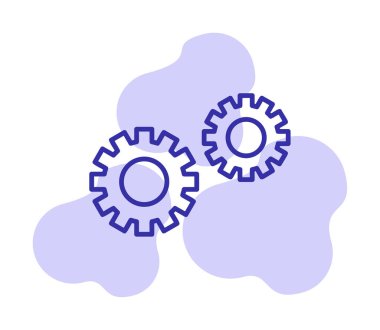 Gears'ı web simgesi, vektör çizim 