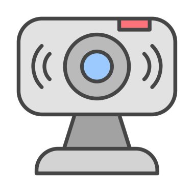 Web kamerası. Web simgesi basit illüstrasyon                   