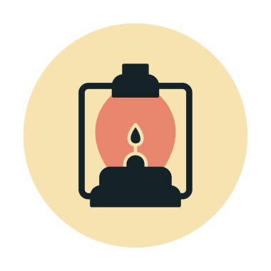 düz Fener simgesi vektör çizimi 