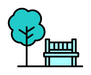 Yedek vektör renk simgesine sahip park 