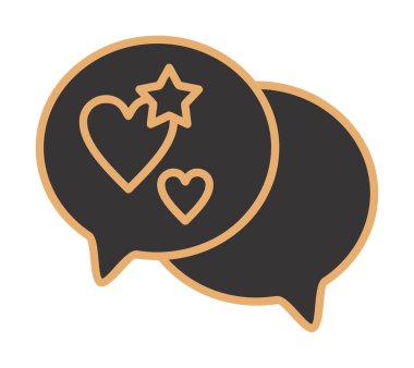 Basit konuşma balonu simgesi, vektör illüstrasyonu