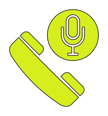 Basit Arama Kaydı simgesi, vektör illüstrasyonu