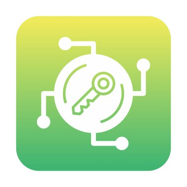 Anahtar ağ simgesi vektör illüstrasyonu 