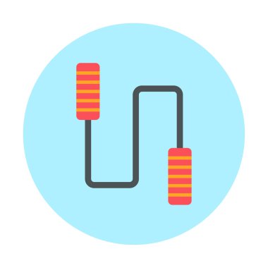 İp sporu ikonunu atlıyorum. Vektör illüstrasyonu 