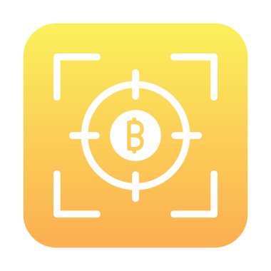 Bitcoin ve hedef. Web simgesi tasarımı