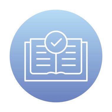 Basit düz Kitap simgesi vektör illüstrasyonu 