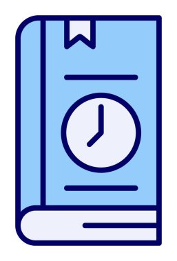 Kitap Zaman Sınırı simgesi, vektör illüstrasyonu 