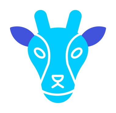 Zürafa baş web simgesi, vektör illüstrasyonu 