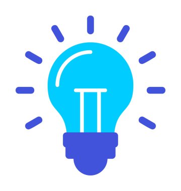 Ampul simgesi. vektör illüstrasyonu 