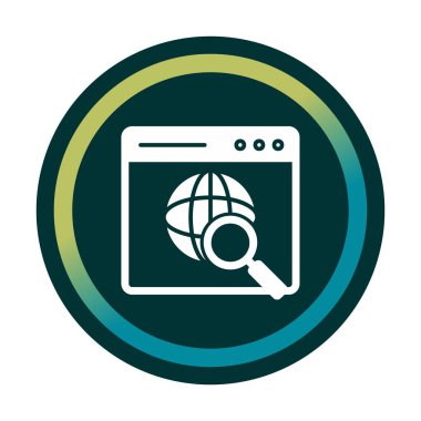 Web tarayıcı simgesi, vektör illüstrasyonu basit tasarım