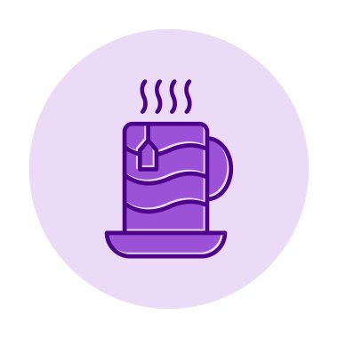 çay fincanı simgesi, vektör illüstrasyonu