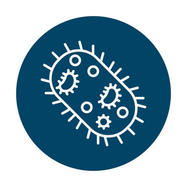 düz mikroorganizma ikon vektör illüstrasyon tasarımı