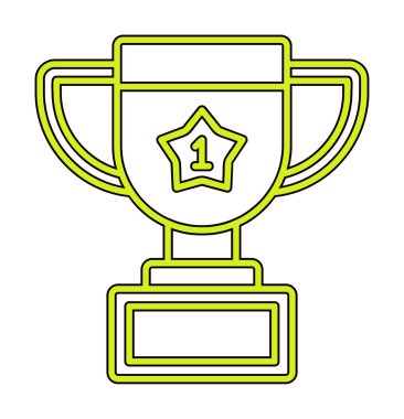 Basit kupa çizgisi vektör resimleme tasarımı