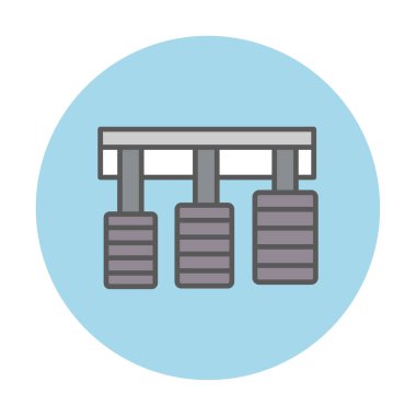 Araba pedalları web tasarım ikonu. Beyaz arkaplanda vektör illüstrasyonu