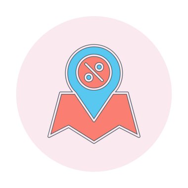 konum pin simgesi, vektör illüstrasyonu basit tasarım