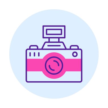 fotoğraf makinesi ikon vektör illüstrasyonu                      