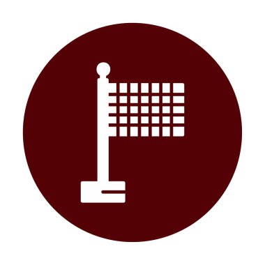 Basit bitiş bayrağı simgesi, vektör illüstrasyonu 