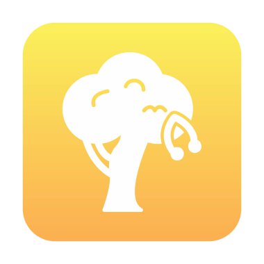 Kiraz Ağacı web simgesi, vektör illüstrasyonu