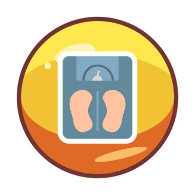 Basit Ağırlık Ölçekleme simgesi, vektör illüstrasyonu