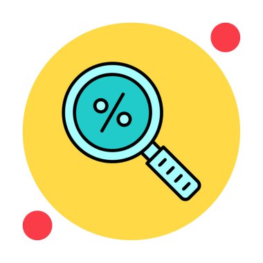 İndirimli Arama ikonu vektör illüstrasyonu