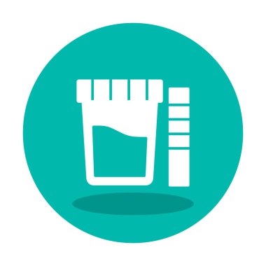 İdrar Test Ağı simgesi, vektör illüstrasyonu