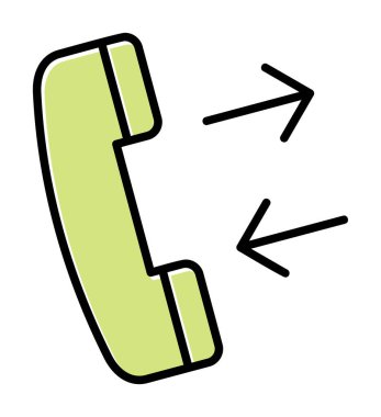 Basit bir telefon görüşmesi. simge vektör illüstrasyon tasarımı