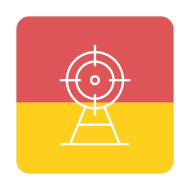 hedef simgesi. vektör çizimi izole edildi 