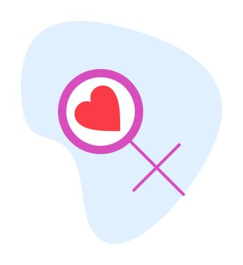 Kadın Sembol ikonu vektör illüstrasyonu