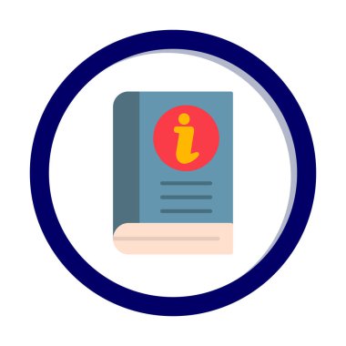 Bilgi Defteri simgesi. dosya simgesi. vektör illüstrasyonu